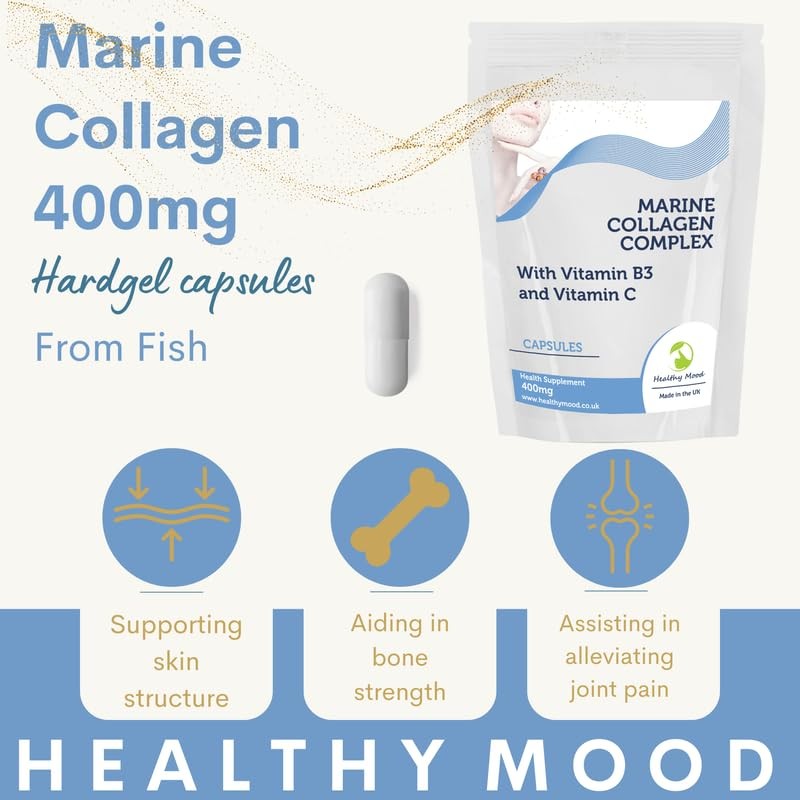 Marine Collagen 400mg Complex with Vitamin B3 and Vitamin C