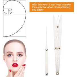 Regla de la Ceja, Maquillaje Permanente de Cejas Caliper Ratio Medición de ceja Herramienta de medición de plantilla de maquillaje Herramienta de Medición de Maquillaje de Posicionamiento de Cejas