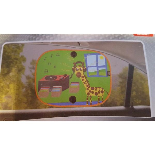 Auto Drive Kid's Collapsible Car Side Window Sunshade - Giraffe