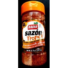 BADIA SAZON TROPICAL CON CULANTRO Y ACHIOTE W CORIANDER AND ANNATO 6.75OZ=191.4G