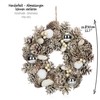 com-four® Door Wreath for Christmas - White Advent Wreath with