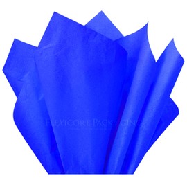 Royal Blue Gift Wrap Pom Pom Tissue Paper- 100sheets 15x20inches