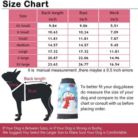 PETCARE Cartoon Pattern Dog Cat Ugly Christmas Sweater Puppy Pet Xmas Jumper Warm Clothes for Small Medium Large Winter Cold Weather (XX-Large, Snowman)