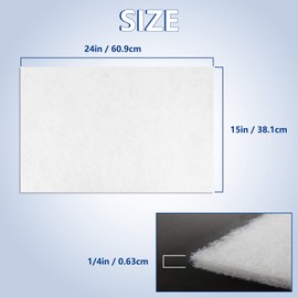 Wintcomfort Room Air Conditioner Filter Replacement, 24" x 15" x 1/4" for Window Air Conditioning Unit, Cut-to-fit Window AC Filters