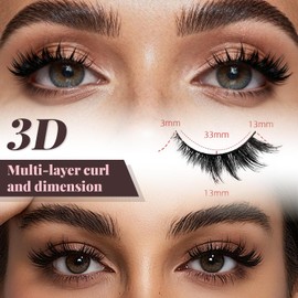 BOROLA 5 Pairs Fox Eye False Eyelashes, 3D Volume Angled Up Flying Grash, Fluffy Thick Curl Eyelashes, Strip Lashes for Stage Cosplay Girls Group Makeup (Style B)