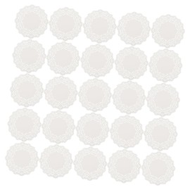 ABOOFAN 400pcs Greaseproof Baking Paper Decorative Oil Absorbing Kitchen Cushion Paper for Cakes Pizzas Fried Foods Sandwiches Lace Edge Design