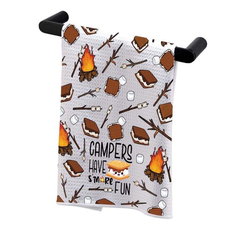 PLITI Camping Kitchen Towel Happy Camper Gift Campers Have’s More