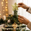 Gejoy Mini Christmas Star Tree Topper 6 x 4.3 Inch