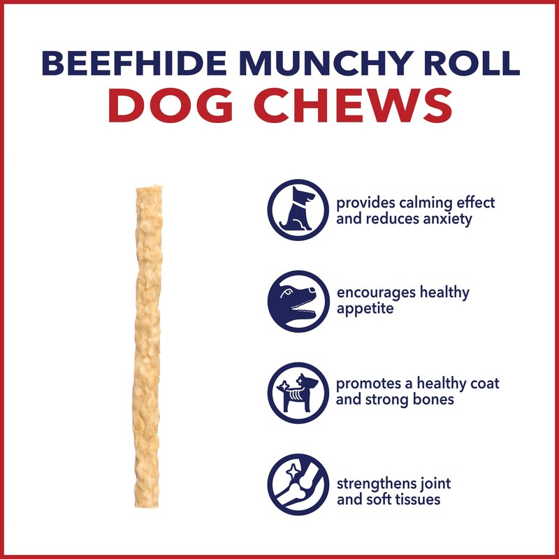 Pet Factory American Beefhide 5" Munch Mini Rolls Dog Chew
