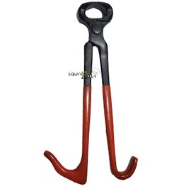 Miniature Horse Vanadium Steel Farrier Tool – Professional One-Handed Foal Mini Nipper 8” with Red Grip Handle Precision Hoof Trimming Nipper for Pony, Donkey & Mini Horses