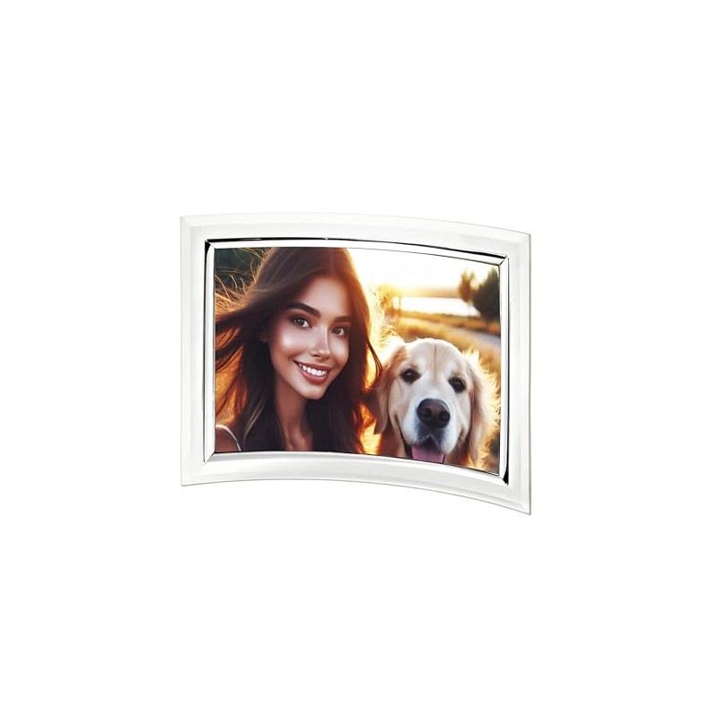 CAPESTORE Gebogener Bilderrahmen für Fotos aus konkavem Glas – Geschenkidee