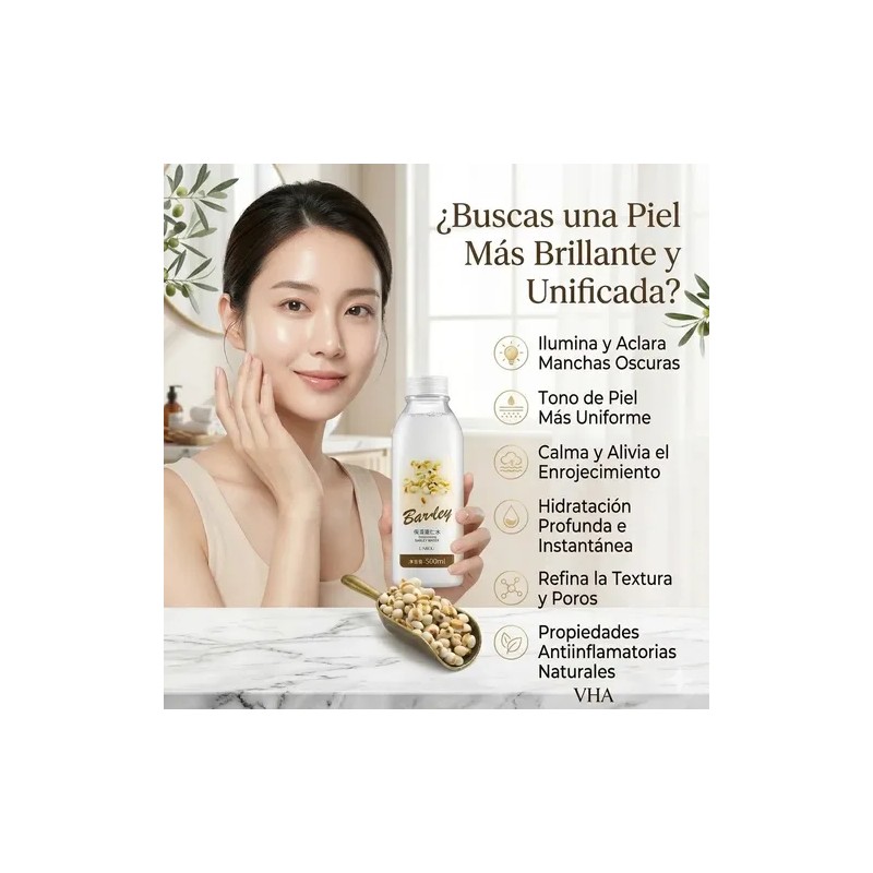 Tónico Facial Cebada Elimina Impureza Nutre Hidrata 3 Pz