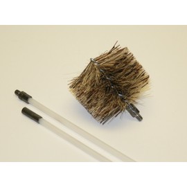 Pellet Stove/Fireplace Vent Flue Cleaning Kit - 1-3'" Brush + 1-4' Rod