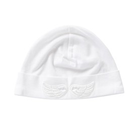Cream De Coco Angel Wings Hat, Smooth, Baby Food, Gently Protects Head, Newborn, Baby, Made in Japan, Material for Spring, Summer, Autumn, Winter, 15.7 - 16.5 inches (40 - 42 cm) (Off-White), white