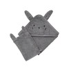 VERTBAUDET Hooded Bath Towel + Glove Organic Cotton Charcoal Grey