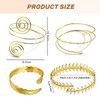 TELAIN Upper Bangle Silver/Gold Set Upper Bangle with Bangles, Adjustable