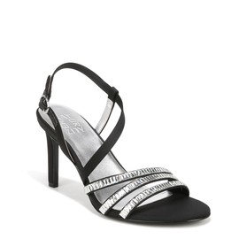 Naturalizer Womens Kimberly Strappy Slingback Dress Sandal Black Fabric 6 M