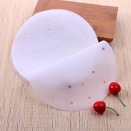 Air Fryer Parchment Paper, Set of 100, 6 inch Air Fryer Liner/Bamboo Steamer Paper/Perforated Parchment Paper for Air Fryer, Steaming Basket and More (7/8/9/10 Inch Available)