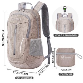 ZOMAKE Small Hiking Backpack, 25L Lightweight Travel Backpack Packable Backpack Daypack for Women Men
