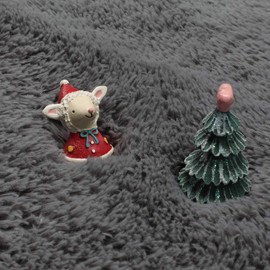 Gray Round Rug for Bedroom,Fluffy Circle Rug 5'X5' for Kids Room,Furry Carpet for Teen's Room,Shaggy Circular Rug for Nursery Room,Fuzzy Plush Rug for Dorm,Grey Carpet,Cute Room Decor for Baby