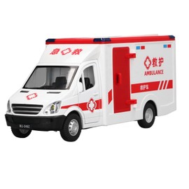 Ambulance Toy, Rescue Ambulance, Friction Power, Light and Sound, Kids Toy, Car, Emergency Vehicle, Push and Play Pretend Play