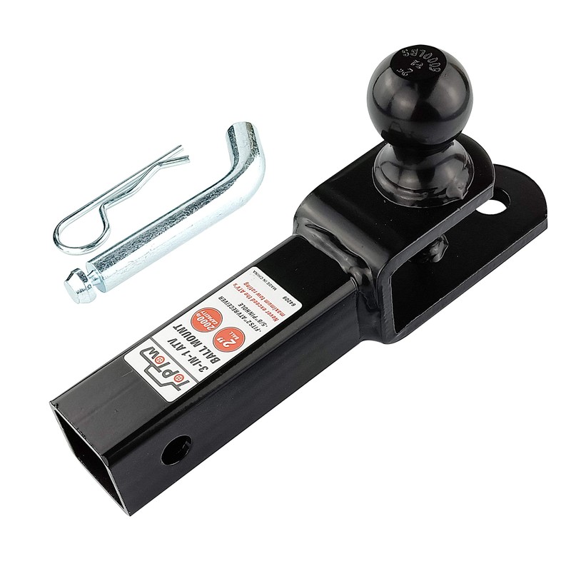 TOPTOW ATV/UTV Trailer Hitch Towing Ball Mounts, 2-Inch Ball, Clevis