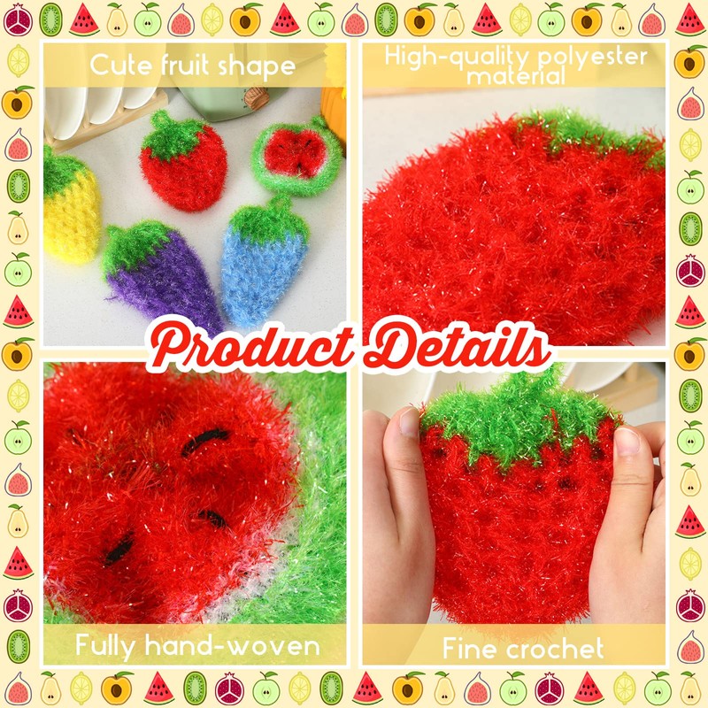 Vesici 10 Pieces Fruit Dish Scrubber Non Scratch Cleaning Sponge