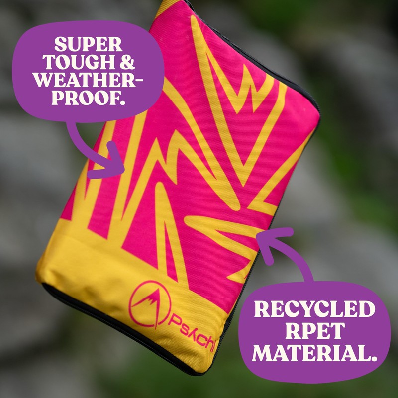 Psychi Rock Climbing Guidebook Case Cover Pouch for Bouldering Mountaineering