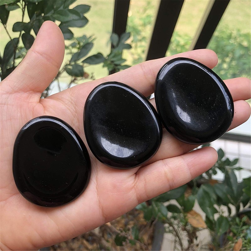 Ladeukoi Crystal Thumb Worry Stone, Hand Carved Healing Crystal Tear