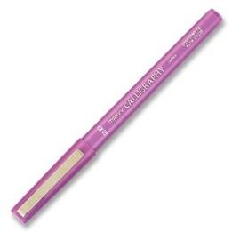 Marvy Calligraphy Marker - Fine Pen Point Type - 2 mm Pen Point Size - Violet Ink - Violet Barrel - 1 Each