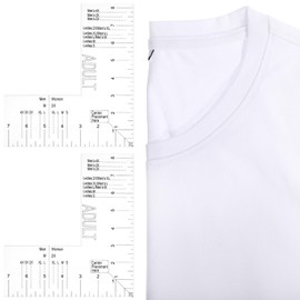 HOODANCOS Tshirt Ruler Guide for Vinyl Alignment Left Chest, 2 Pcs Left Chest Logo Placement Tool for Heat Press, Embroidery Placement Ruler for Pocket Prints, Sewing Products