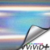 VViViD+ Ultra Gloss Silver Rainbow Metallic Vinyl (6ft x 59"
