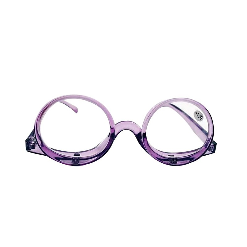 OREUDO 2 in 1 Makeup Glasses Visually Impaired Glasses Rotatable