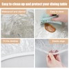 IBEQUEM Clear Round Fitted Vinyl Tablecloth with Elastic Edged, PVC