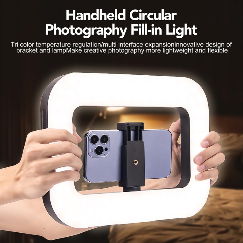 Smartphone Ring Selfie Light Kit Handheld LED Mobile Video Stabilizer
