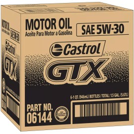 Castrol 6144 GTX ULTRACLEAN 5W-30 Motor Oil, 1 Quart, 6 Pack…
