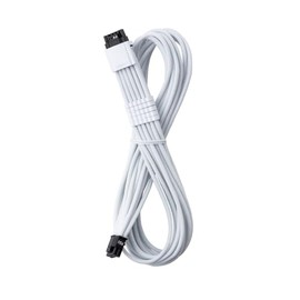 CableMod RT-Series Pro ModMesh Sleeved 12V-2x6 12VHPWR StealthSense PCIe Cable for ASUS/Seasonic/Phanteks (White, 16-pin to Dual 8-pin, 60cm)