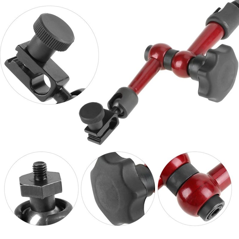 Artillery Magnetic Base Holder, Adjustable Alloy Dial Indicator Holder, Small