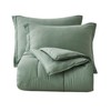 Chezmoi Collection Vero Sage Green Comforter Set Full Size 3-Piece
