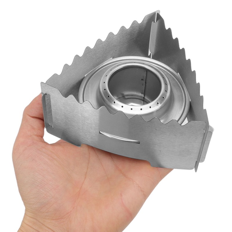 Outdoor Portable Camping Stove Stainless Steel Mini Backpacking Stove for
