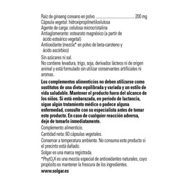 SOLGAR Solgar Korean Ginseng Root Extract Vegetable Capsules - Pack of 60 - Supports Energy and Vitality - for Improved Concentration - Vegan Standard Packaging