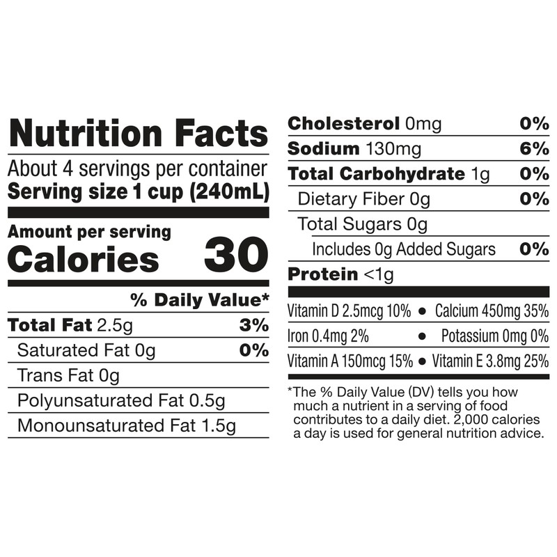 So Delicious Dairy Free Shelf-Stable Almond Milk, Unsweetened, Vegan, Non-GMO