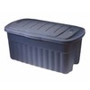 Rubbermaid Roughneck Tote Storage Container, 40-Gallon, Dark Indigo/Metallic