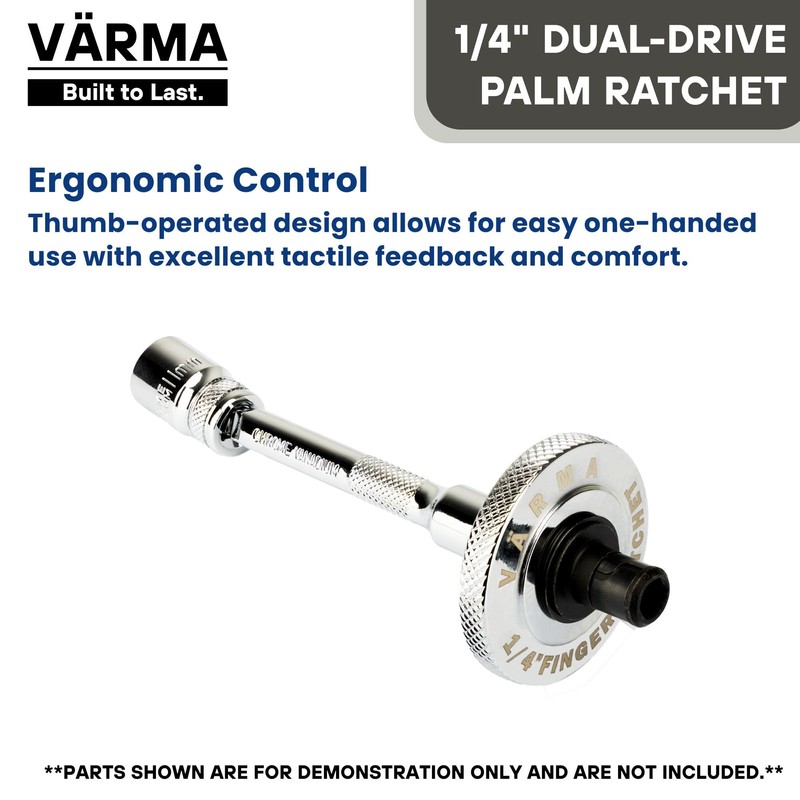 VÄRMA Dual-Drive Palm Ratchet Set (2Pcs) – Compact 1/4" Micro