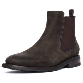 Thursday Boot Company Men's Duke Chelsea Leather Boot, Dark Olive Suede, 9.5