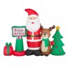 HOME ACCENTS 6.5 FT LED SANTA REINDEER CHRISTMAS TREE SCENE