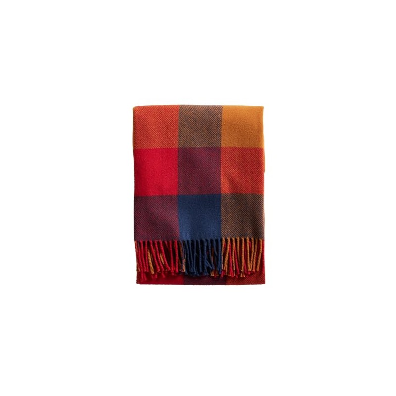 Pendleton Ecowise Copper/Red Wool Fringed Throw, ZE788-57270