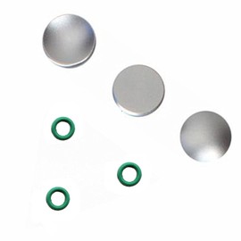 [Set of 3] GeeSo Aluminum Alloy Shutter Button 0.4 inch (10 mm), Compatible with Camera Companies, Concave/Convex/Plain Type (Set of 3, Silver)