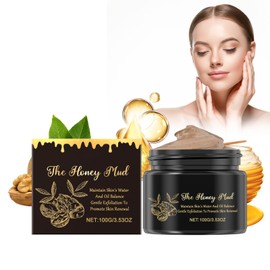 Honey Mud Gesichtscreme, 100 G Bienengesichtscreme Honig Anti Falten Creme Honig-Gesichtsfeuchtigkeitscreme Beruhigende Reparierende Creme, Fördert Die Reparatur Geschädigter Und Trockener Haut