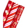 WRAPAHOLIC Valentine's Day Wrapping Paper Roll - 3 Rolls -